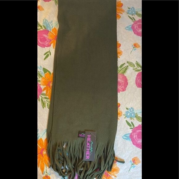🎁Heather Micro Fleece  Olive Fashion Scarf one Size fits - Picture 4 of 6